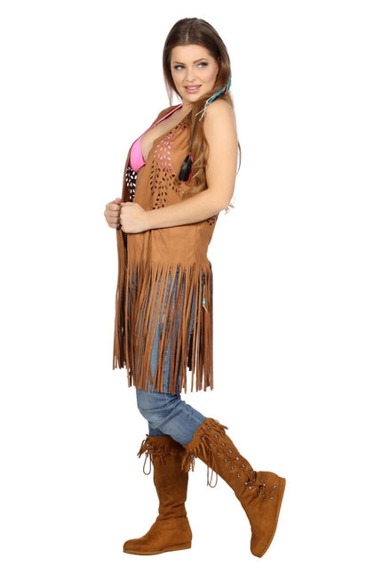 Hippie Vest Lang Dames van Wilbers & Wilbers koop je bij Partywinkel