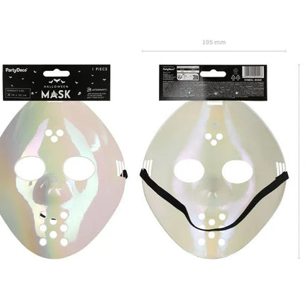 Hockey mask, 20x24cm, white van Partydeco koop je bij Partywinkel