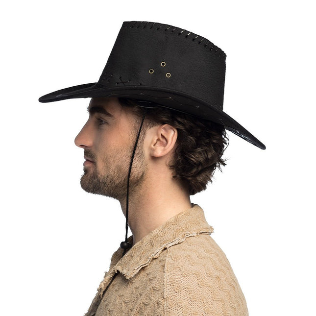 Hoed cowboy Savanne zwart van Boland koop je bij Partywinkel