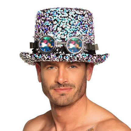 Hoed Glitters Met Bril van Boland koop je bij Partywinkel