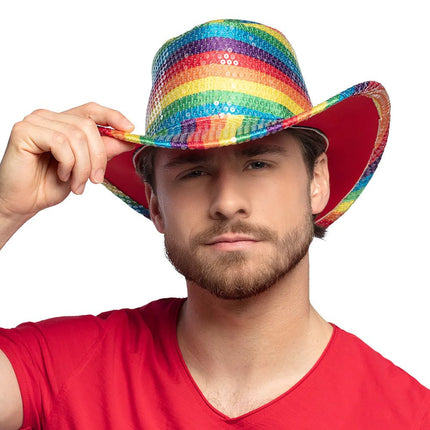Hoed Regenboog Cowboy van Boland koop je bij Partywinkel