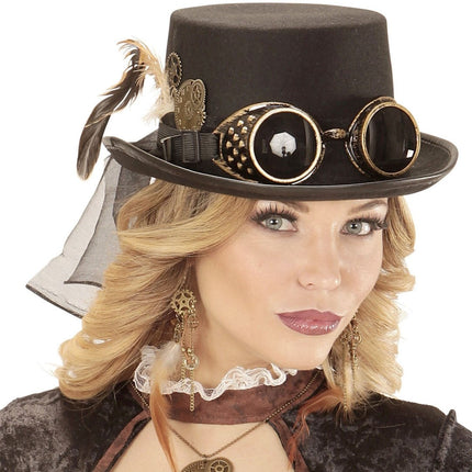 Hoed Steampunk Bril van Widmann koop je bij Partywinkel