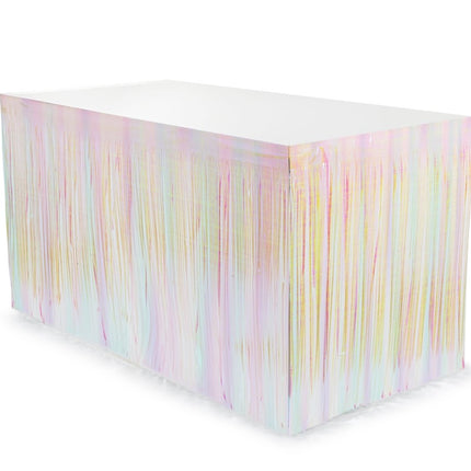 Holografisch Tafelrok 3m van Partydeco koop je bij Partywinkel