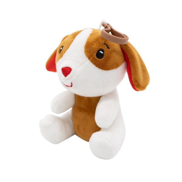Hond Ballon Gewicht Bruin Wit 2 - In - 1 Knuffel 11cm van Riethmueller koop je bij Partywinkel