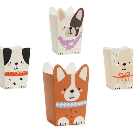 Hond Popcorn Bakjes 12,5cm 6st van Partydeco koop je bij Partywinkel
