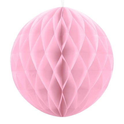 Honeycomb Bal Lichtroze 40cm van Partydeco koop je bij Partywinkel