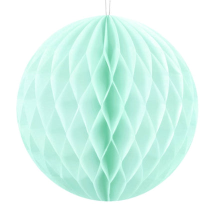 Honeycomb Bal Mintgroen 10cm van Partydeco koop je bij Partywinkel