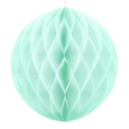 Honeycomb Bal Mintgroen 40cm van Partydeco koop je bij Partywinkel