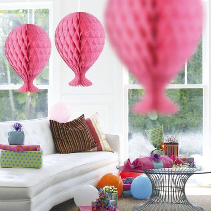 Honeycomb Ballon Lichtroze 37cm van Folat koop je bij Partywinkel