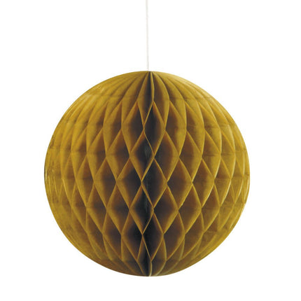 Honeycomb Bol Goud 20cm van Unique koop je bij Partywinkel