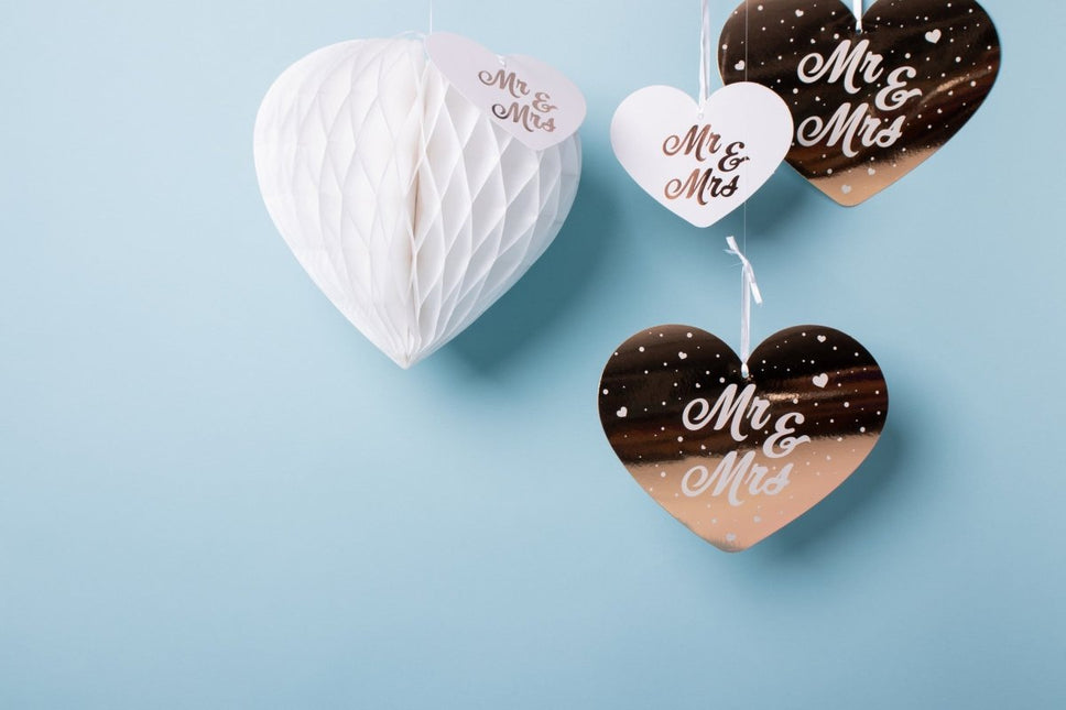 Honeycomb Wit Hart 30cm van Folat koop je bij Partywinkel