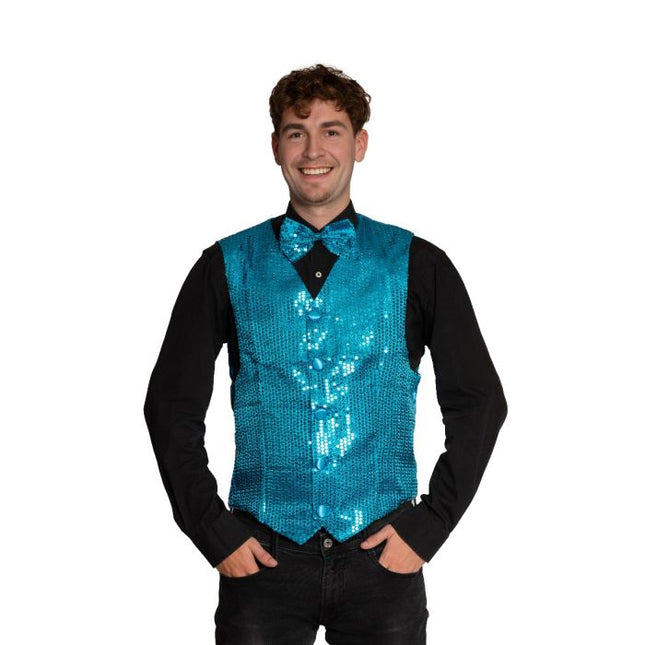 Gilet + Strik Turquoise