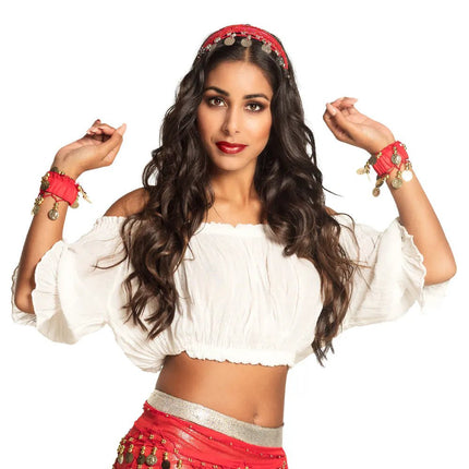 Hoofdband Belly dance rood van Boland koop je bij Partywinkel