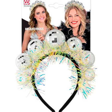 Hoofdband Disco Ballen Met Sliertjes van Widmann koop je bij Partywinkel
