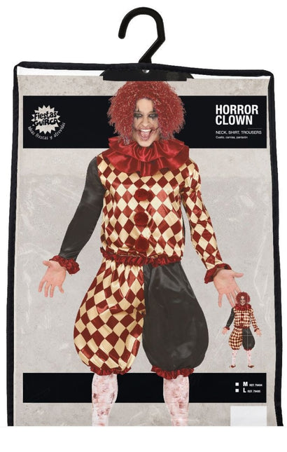 Horror Clown Halloween Kostuum Heren Rood van Fiestas Guirca koop je bij Partywinkel