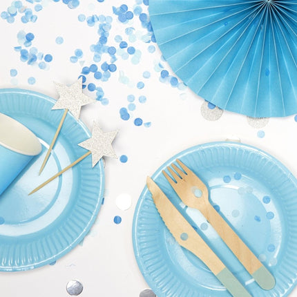 Houten Bestek Mintgroen 16cm 18 delig van Partydeco koop je bij Partywinkel