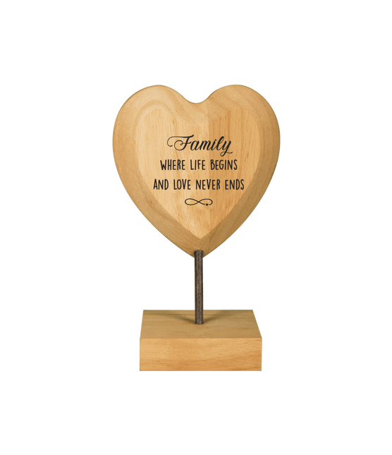 Houten Hart Family Where Life Begins van Paper Dreams koop je bij Partywinkel