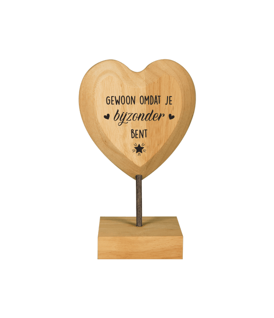 Houten Hart Gewoon Omdat Je Bijzonder Bent van Paper Dreams koop je bij Partywinkel