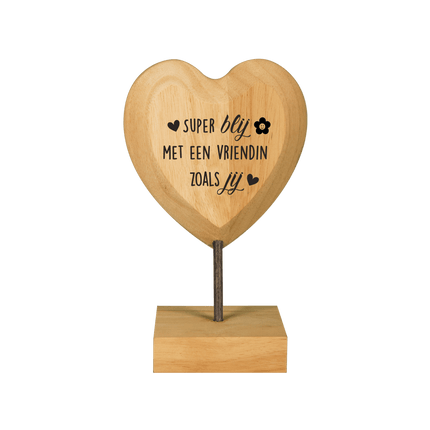 Houten Hart Vriendin van Paper Dreams koop je bij Partywinkel