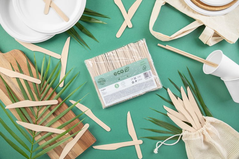 Houten Messen 16,5cm 100st van Partydeco koop je bij Partywinkel