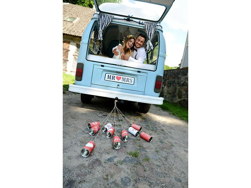 Huwelijksblikken Retro 14cm 5st van Partydeco koop je bij Partywinkel