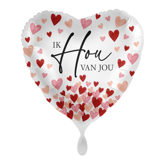 Ik Hou Van Jou Helium Ballon Hart Leeg van Premioloon koop je bij Partywinkel