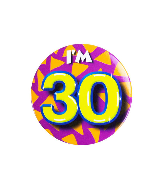 I'm 30 Button 30 Jaar 5,5cm van Paper Dreams koop je bij Partywinkel