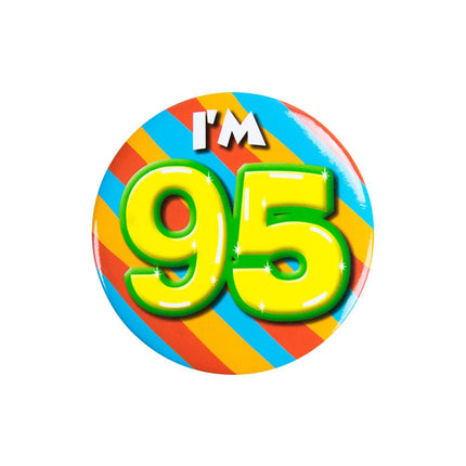 I'm 95 Button 95 Jaar 5,5cm van Paper Dreams koop je bij Partywinkel