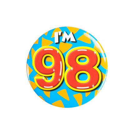I'm 98 Button 98 Jaar 5,5cm van Paper Dreams koop je bij Partywinkel