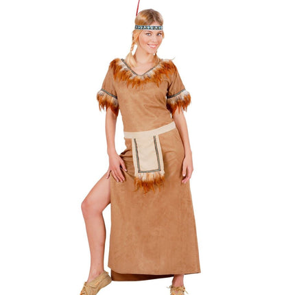 Indiaanse Jurk Bruin Dames van Widmann koop je bij Partywinkel
