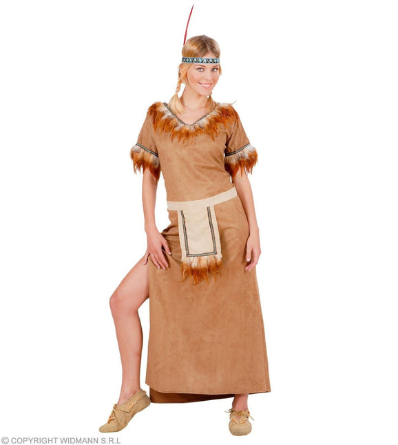 Indiaanse Jurk Bruin Dames van Widmann koop je bij Partywinkel