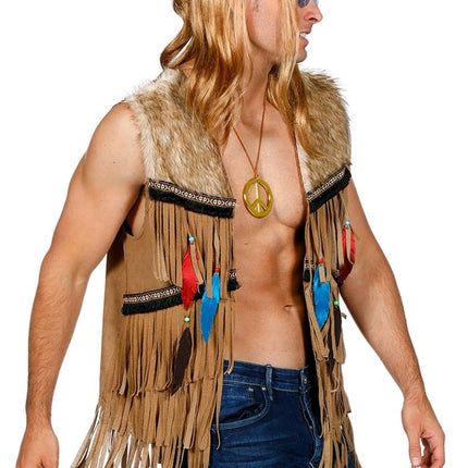 Indianen Vest Hippie van Wilbers & Wilbers koop je bij Partywinkel