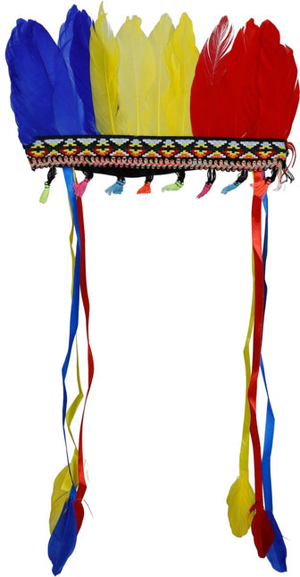 Indianentooi Gekleurd Veren van Fiestas Guirca koop je bij Partywinkel