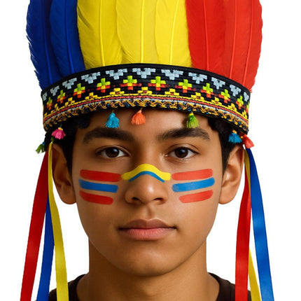 Indianentooi Gekleurd Veren van Fiestas Guirca koop je bij Partywinkel