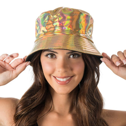 Iriserende Gouden Vissershoed One Size
