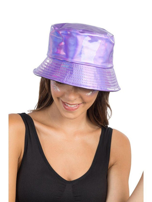 Iriserende Paarse Vissershoed One Size van CHAKS koop je bij Partywinkel