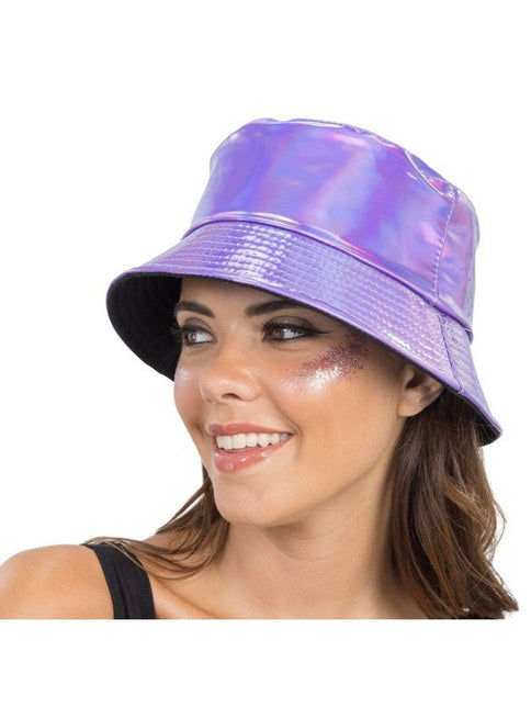 Iriserende Paarse Vissershoed One Size van CHAKS koop je bij Partywinkel