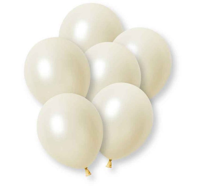 Ivoorkleur Ballonnen 30cm 8st van Unique koop je bij Partywinkel