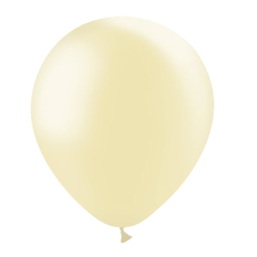 Ivoorkleur Ballonnen Metallic 30cm 50st van Balloonia koop je bij Partywinkel