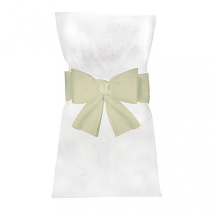 Ivoorkleurige Stoel Strik 19cm 6st van CHAKS koop je bij Partywinkel