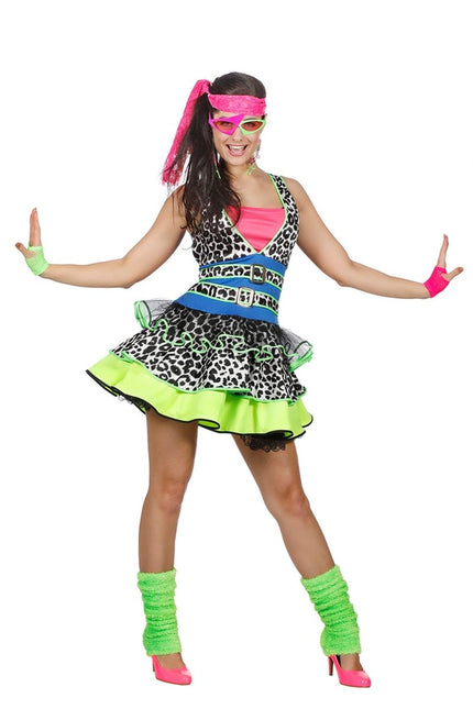 Jaren 80 Jurkje Panterprint van Wilbers & Wilbers koop je bij Partywinkel