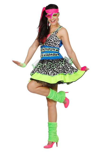 Jaren 80 Jurkje Panterprint van Wilbers & Wilbers koop je bij Partywinkel