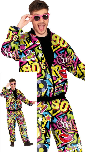 Jaren 90 Trainingspak Fout Heren van Fiestas Guirca koop je bij Partywinkel