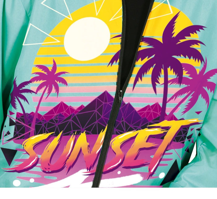 Jaren 90 Trainingspak Fout Turquoise Heren van Fiestas Guirca koop je bij Partywinkel