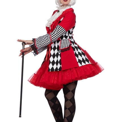 Rood Zwarte Jas Dames Ruiten van Wilbers & Wilbers koop je bij Partywinkel