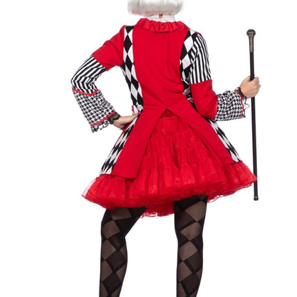 Rood Zwarte Jas Dames Ruiten van Wilbers & Wilbers koop je bij Partywinkel