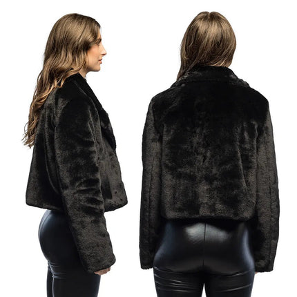 Jasje Fluffy rave zwart (M/L) van Boland koop je bij Partywinkel