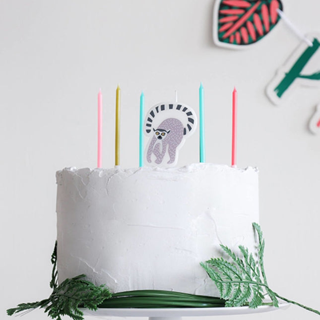 Jungle Dieren Kaarsen Zoo Party 10cm 11st van Folat koop je bij Partywinkel