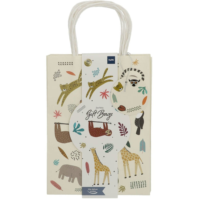 Jungle Dieren Uitdeelzakjes Zoo Party 6st van Folat koop je bij Partywinkel