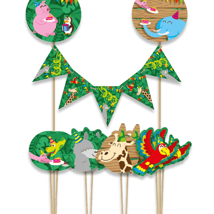 Jungle Taarttopper 30cm van Paper Dreams koop je bij Partywinkel
